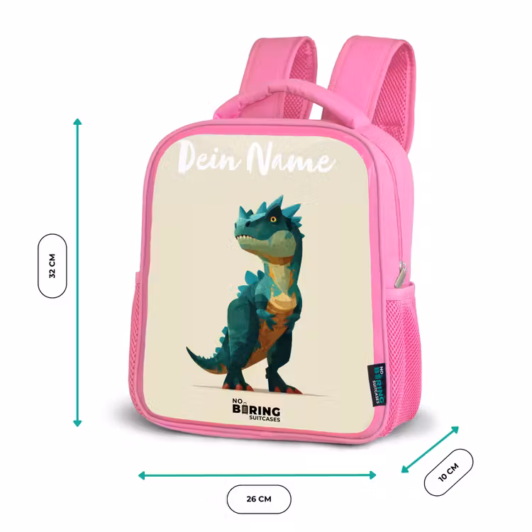 Rucksack Kind - Rosa - Dino - Tier - Grün — 2