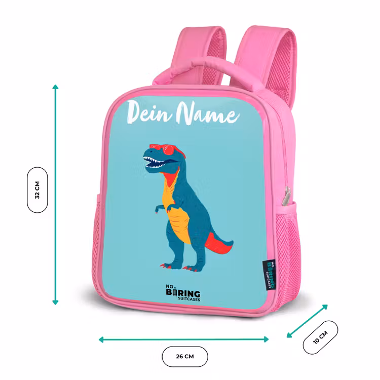 Rucksack Kind - Rosa - Dino - Tier - Sonnenbrille — 2