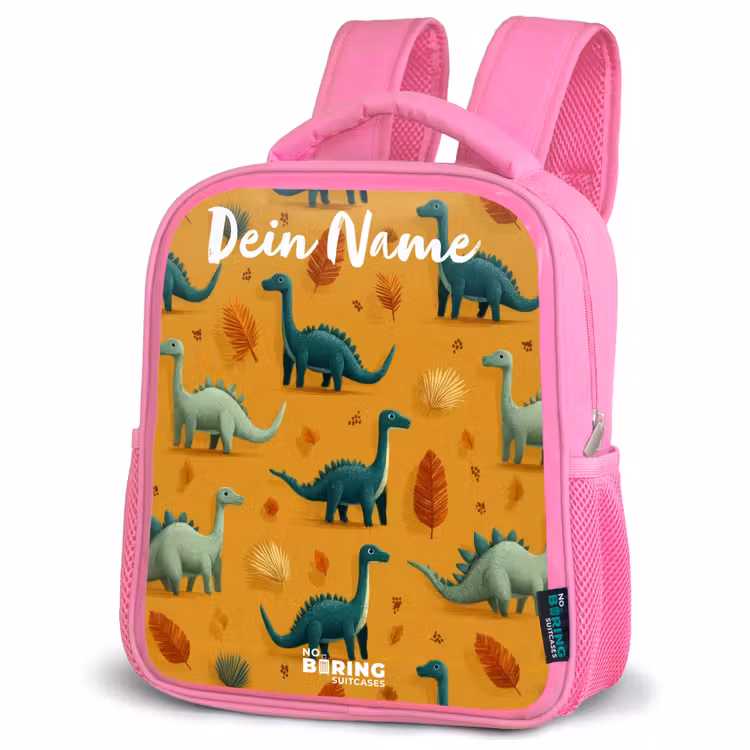 Rucksack Kind - Rosa - Dino - Tiere - Muster — 4