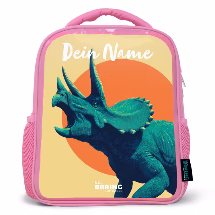 Rucksack Kind - Rosa - Dino - Triceratops - Tier — 1