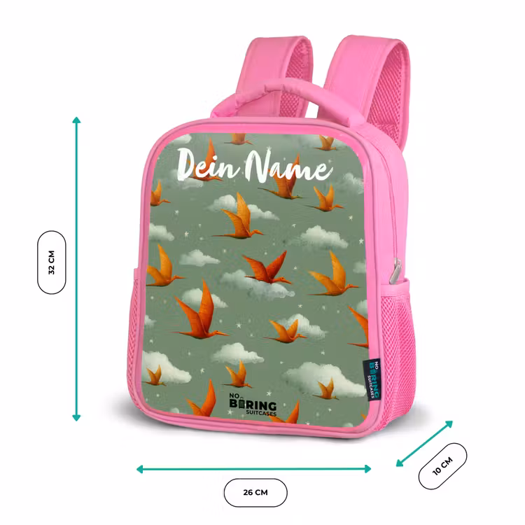 Rucksack Kind - Rosa - Muster - Dino - Flugsaurier — 2