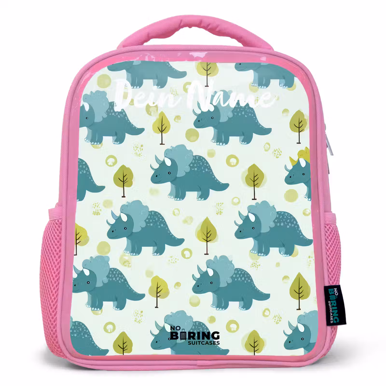 Rucksack Kind - Rosa - Dinosaurier - Muster - Natur — 1