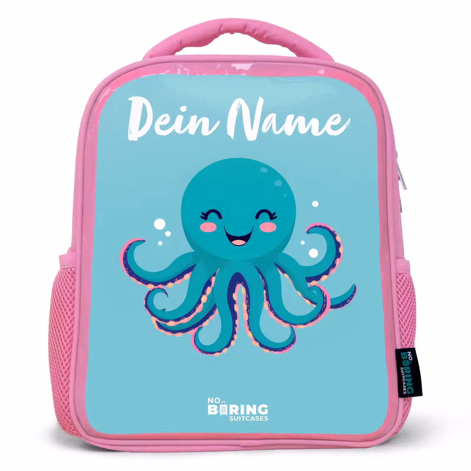 Rucksack Kind - Rosa - Oktopus - Wasser - Blau — 1