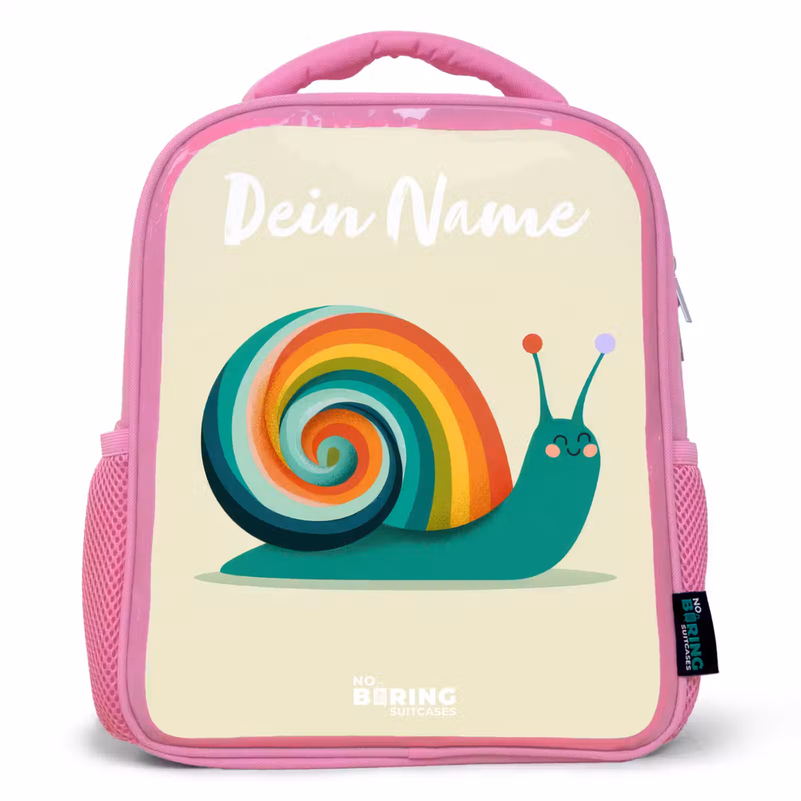 Rucksack Kind - Rosa - Schnecke - Regenbogen - Farbenfroh — 1