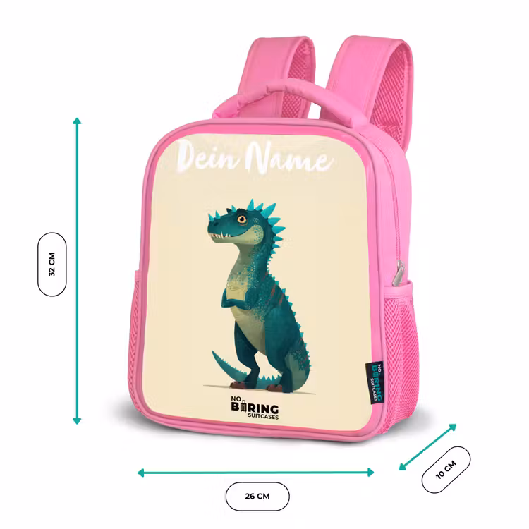 Rucksack Kind - Rosa - Dino - Tier - Blau - Grün — 2
