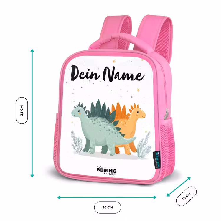 Rucksack Kind - Rosa - Dinos - Tiere - Sterne — 2