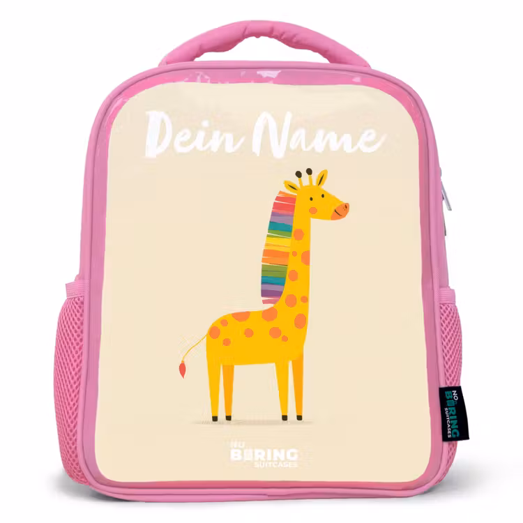 Rucksack Kind - Rosa - Giraffe - Tier - Farbenfroh — 1