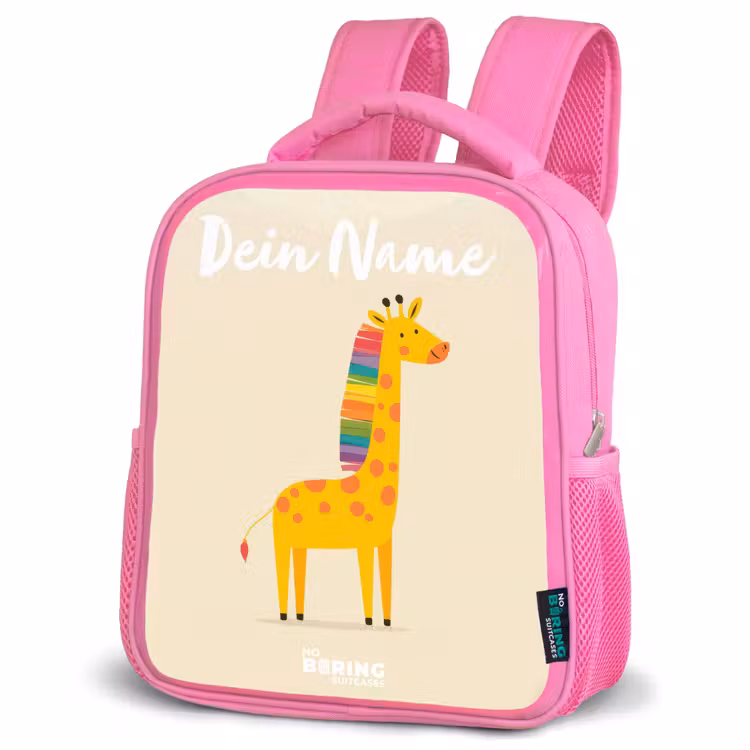 Rucksack Kind - Rosa - Giraffe - Tier - Farbenfroh — 4
