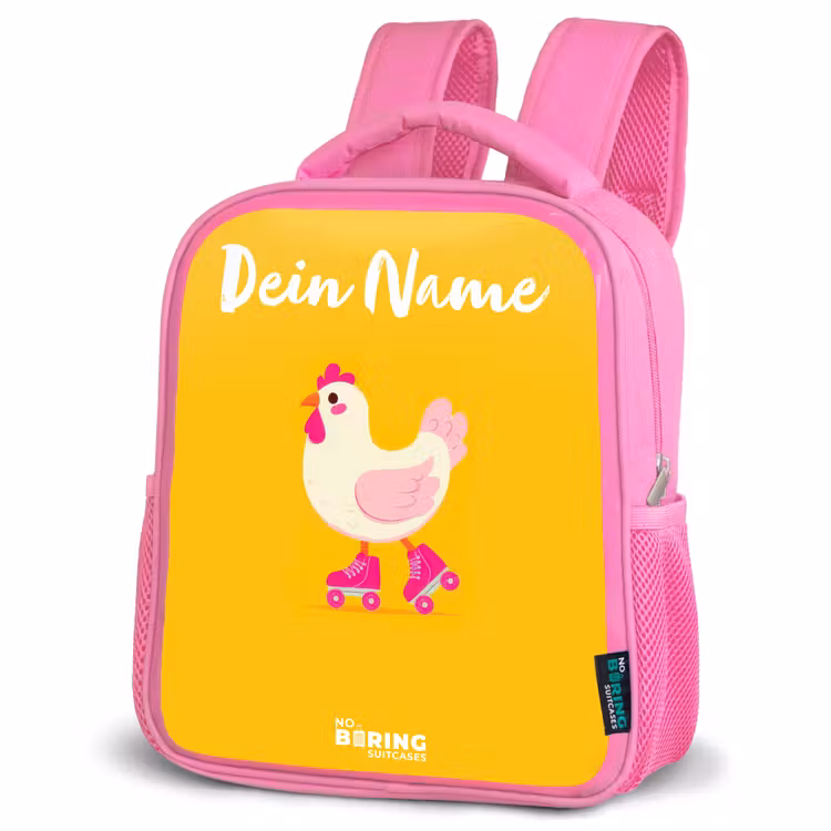 Rucksack Kind - Rosa - Kip - Rollschuhe - Gelb — 4