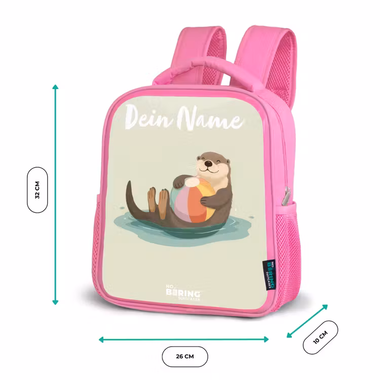Rucksack Kind - Rosa - Otter - Strandball - Wasser — 2