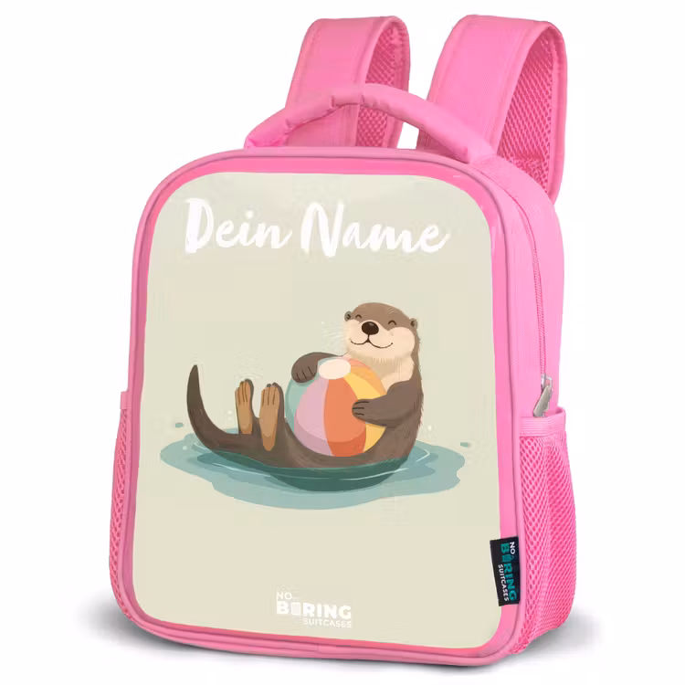 Rucksack Kind - Rosa - Otter - Strandball - Wasser — 4