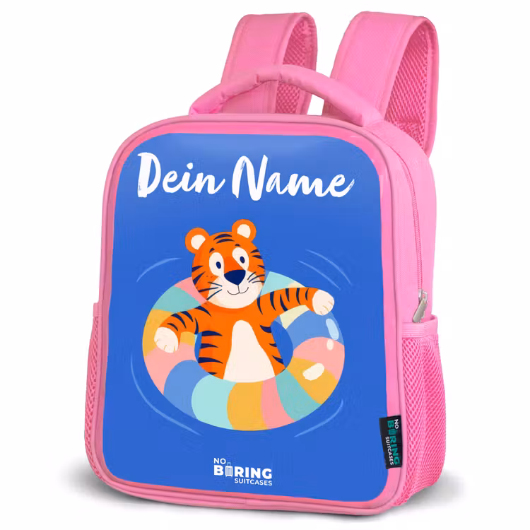 Rucksack Kind - Rosa - Tiger - Schwimmband - Wasser — 4