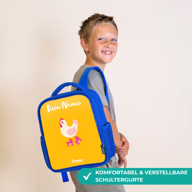 Kinderrucksack - Blau - Kip - Rollschuhe - Gelb — 5