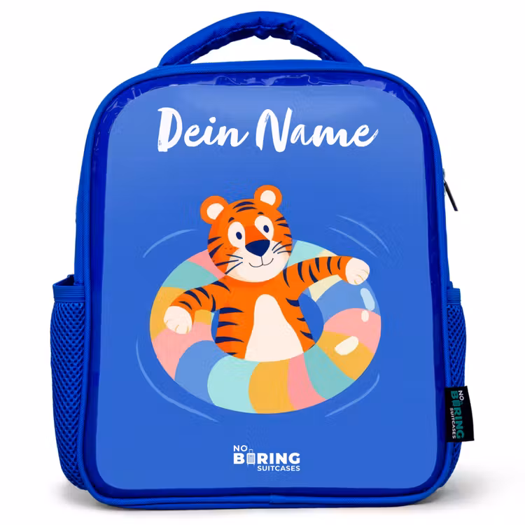 Kinderrucksack - Blau - Tiger - Schwimmband - Wasser — 1