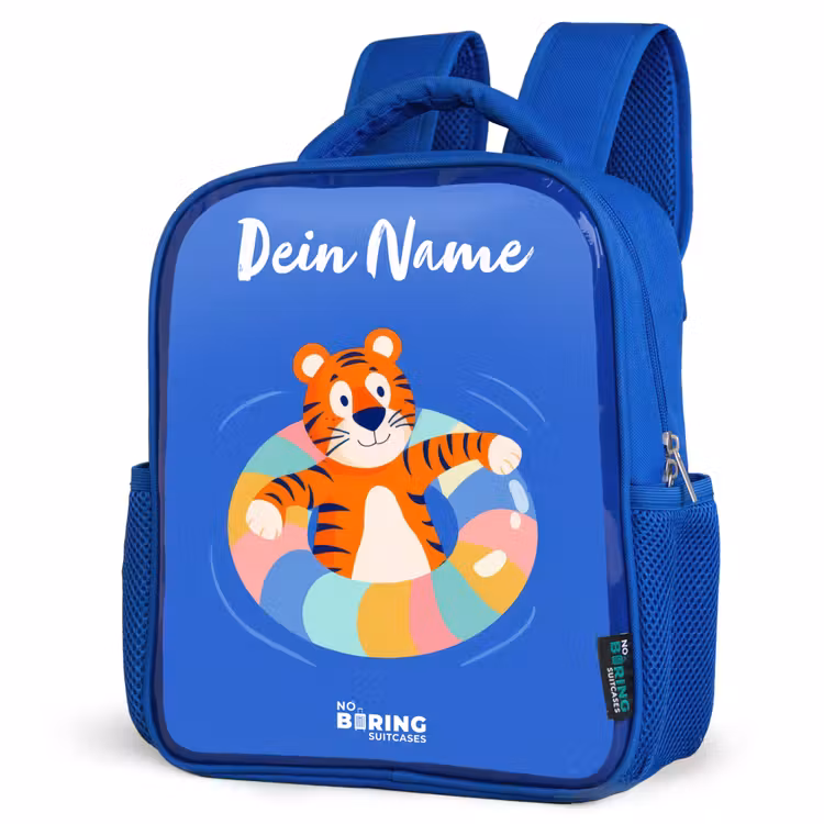 Kinderrucksack - Blau - Tiger - Schwimmband - Wasser — 7