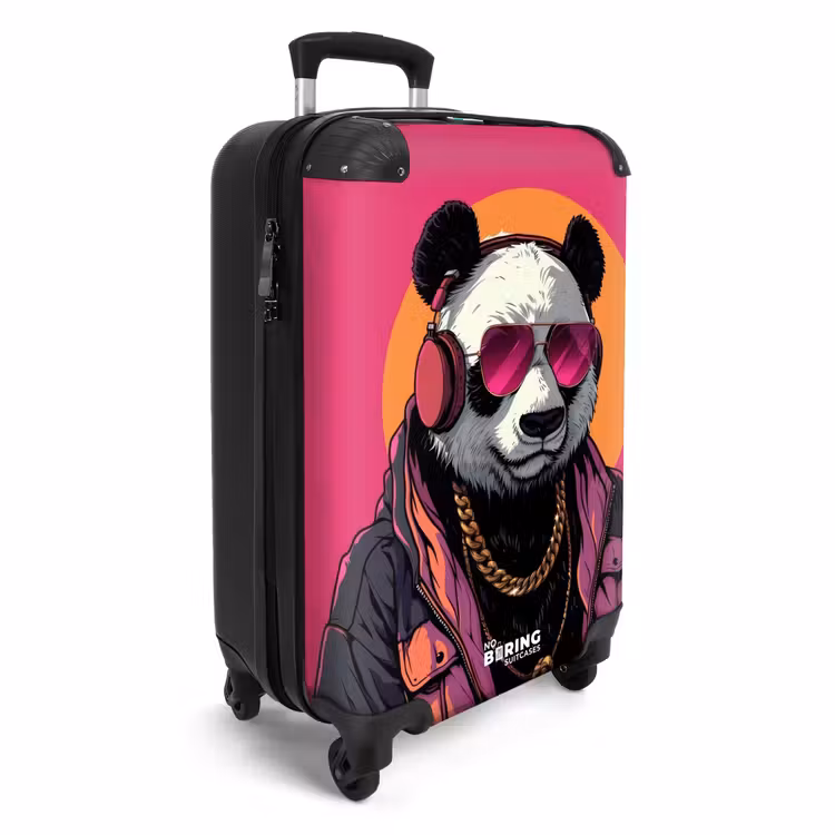 Koffer - Panda mit Kopfhörer, Sonnenbrille und Goldkette — 2