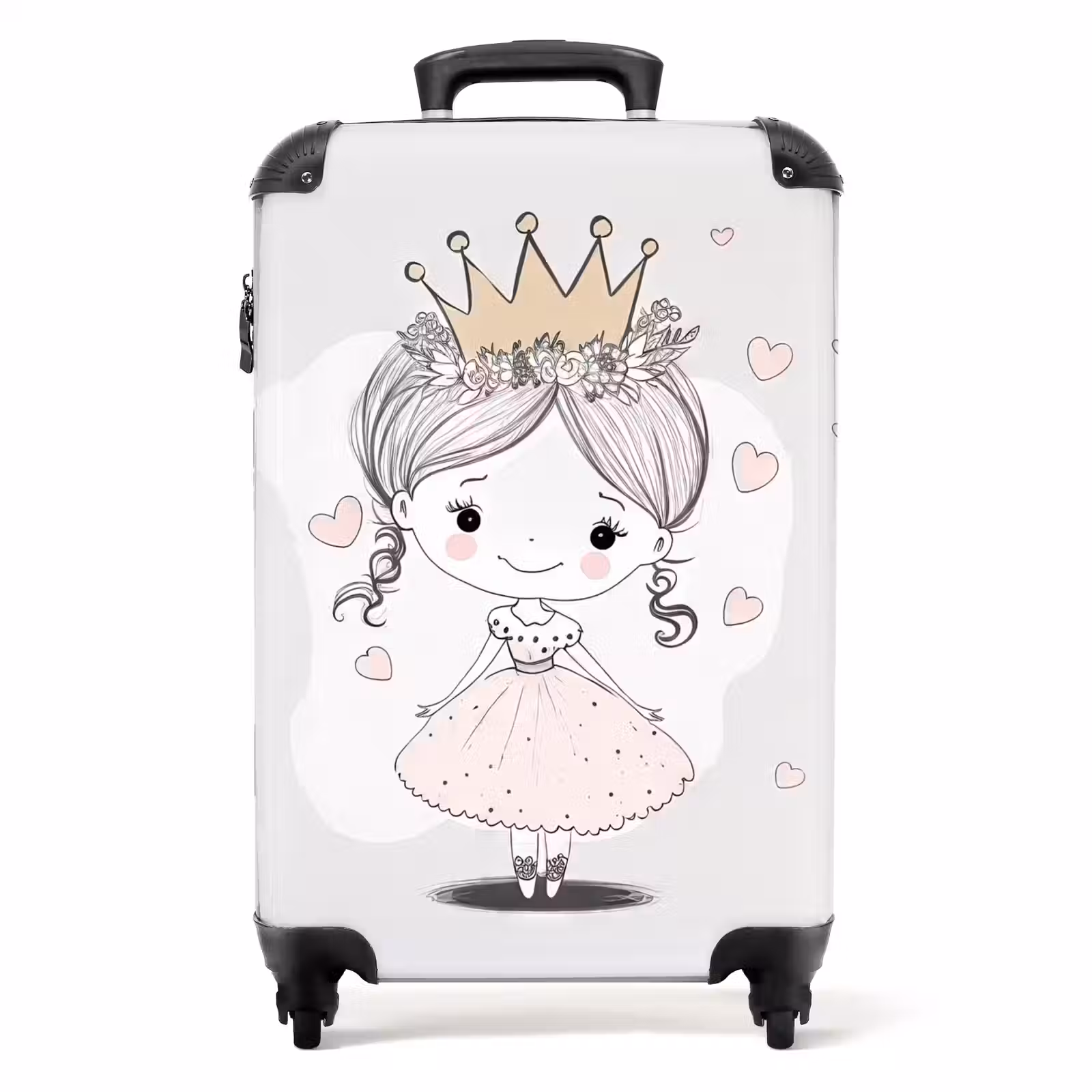 Koffer - Prinzessin mit Krone und rosa Herzen — 1