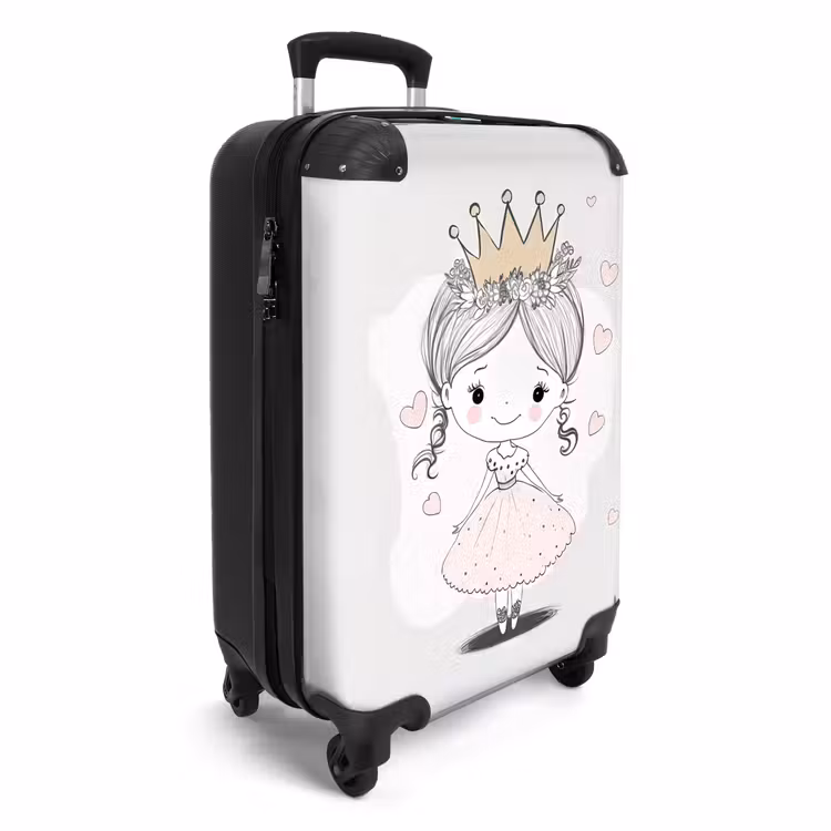 Koffer - Prinzessin mit Krone und rosa Herzen — 2