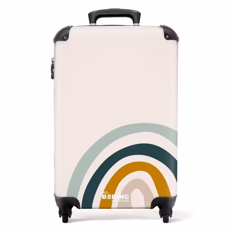 Koffer - Rohes Regenbogen-Aqua — 1
