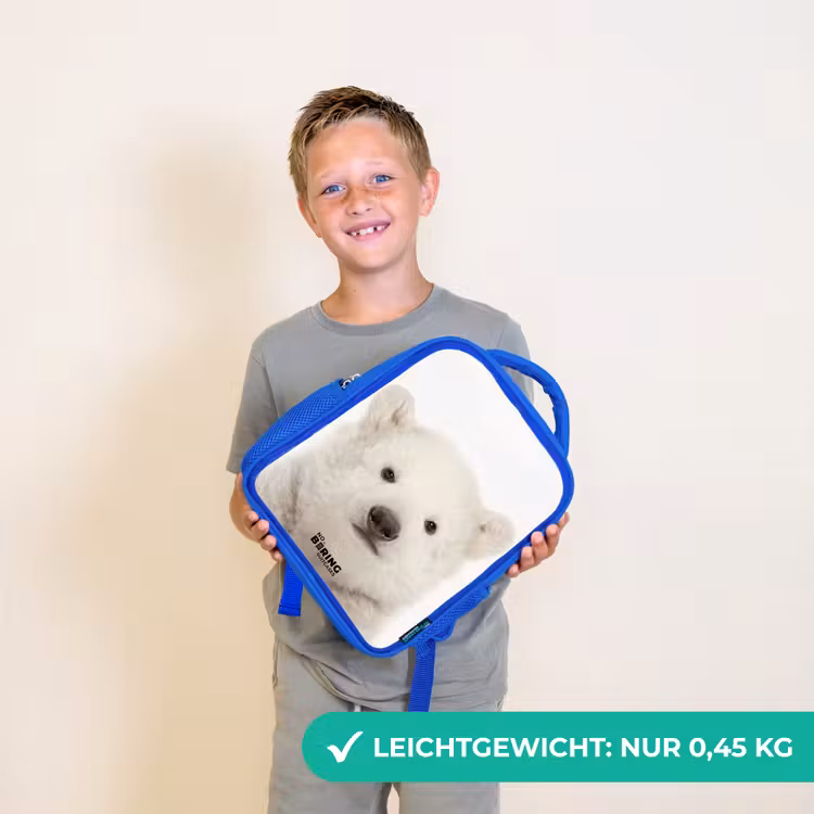 Kinderrucksack - Blau - Niedlicher Eisbär — 4