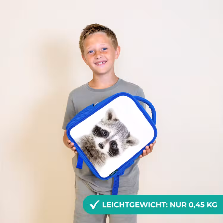 Kinderrucksack - Blau - Rachid Waschbär — 4