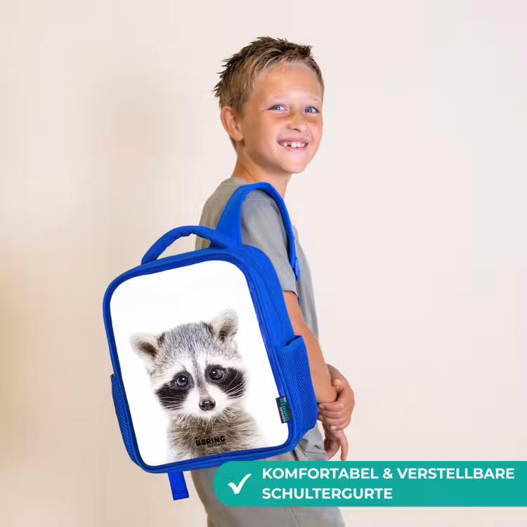 Kinderrucksack - Blau - Rachid Waschbär — 5