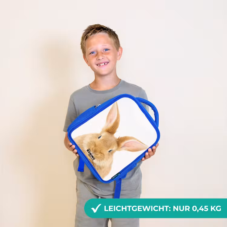 Kinderrucksack - Blau - Schnupfen mit befriedigtem Kopf — 4