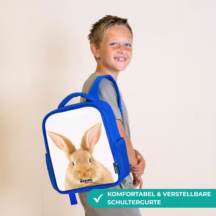 Kinderrucksack - Blau - Schnupfen mit befriedigtem Kopf — 5
