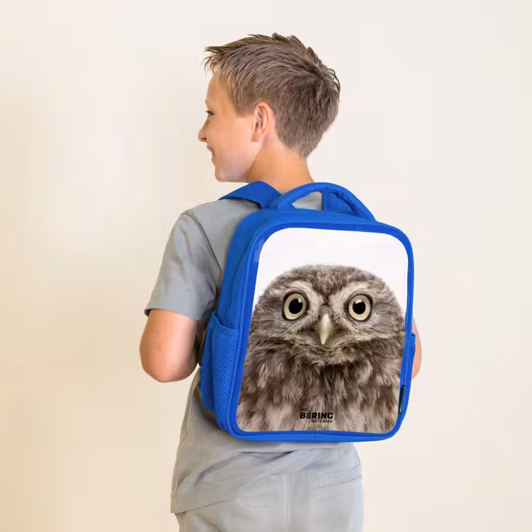 Kinderrucksack - Blau - Ulke Eule — 2