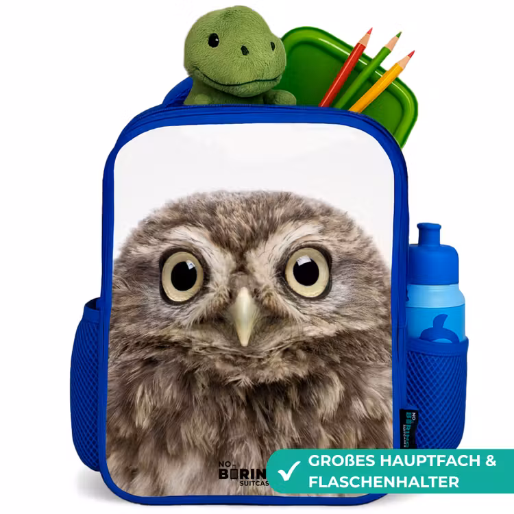 Kinderrucksack - Blau - Ulke Eule — 3