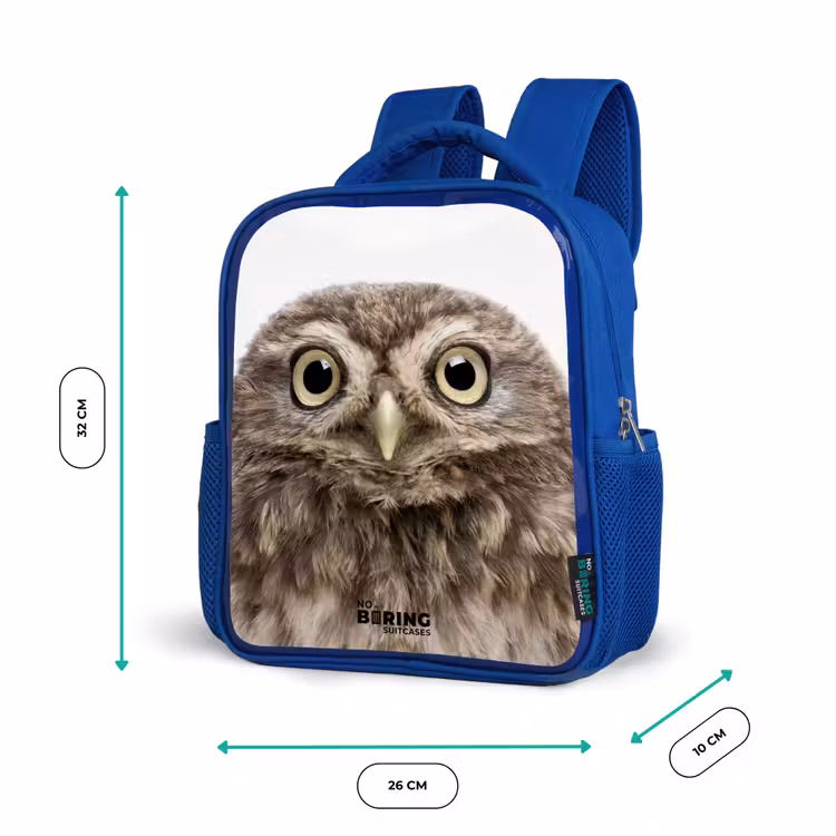 Kinderrucksack - Blau - Ulke Eule — 6