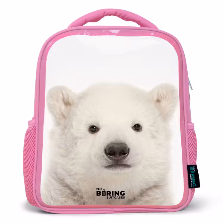 Kinderrucksack - Rosa - Niedlicher Eisbär — 1