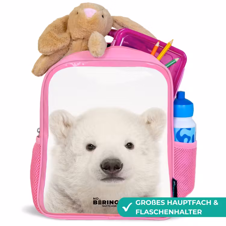 Kinderrucksack - Rosa - Niedlicher Eisbär — 3