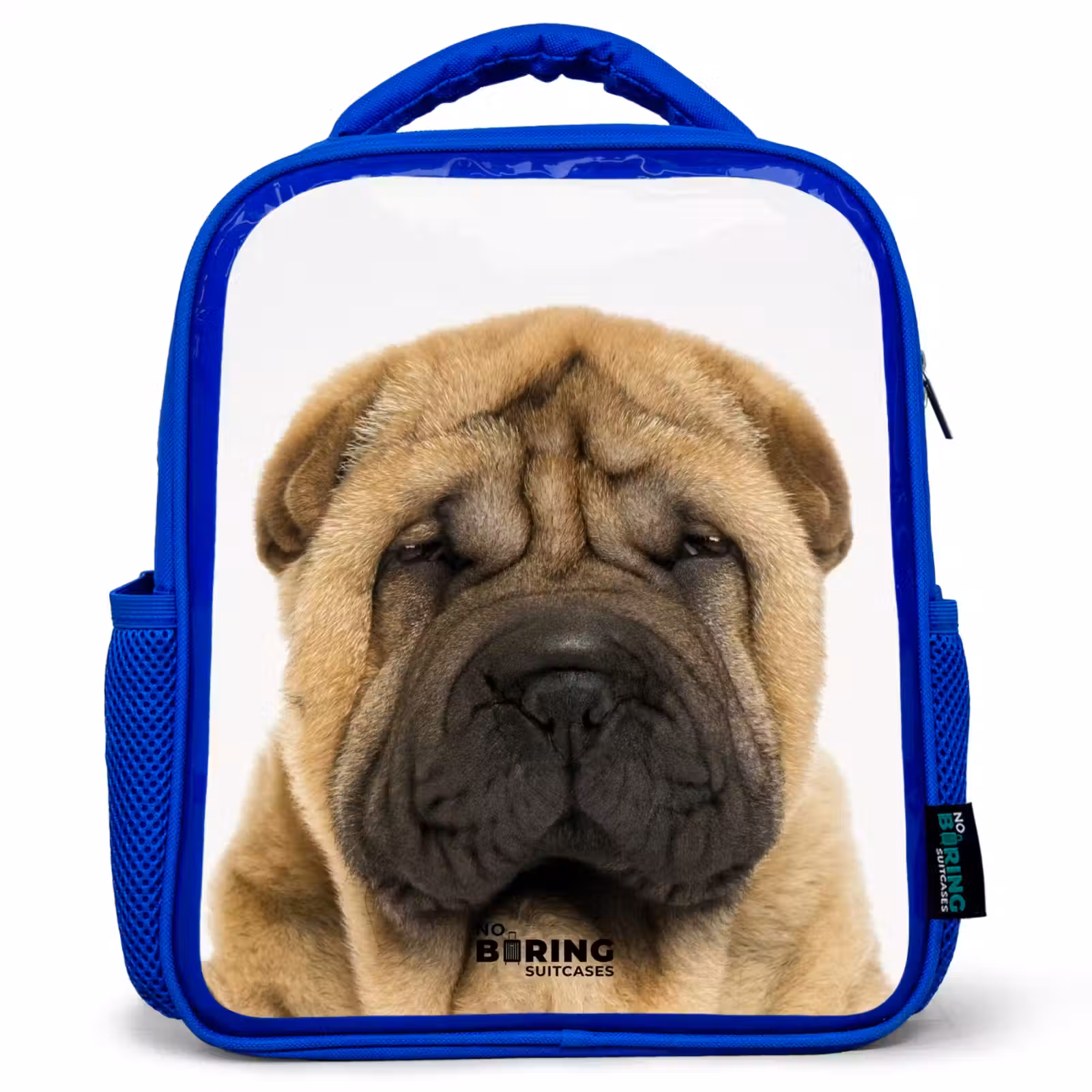 Kinderrucksack - Blau - Hund mit wütendem Kopf — 1
