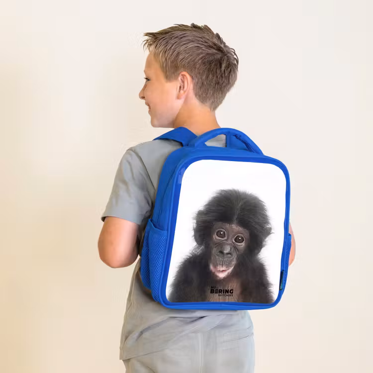 Kinderrucksack - Blau - Charlie Chimp — 2