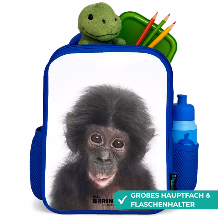 Kinderrucksack - Blau - Charlie Chimp — 3