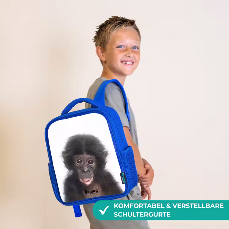Kinderrucksack - Blau - Charlie Chimp — 5