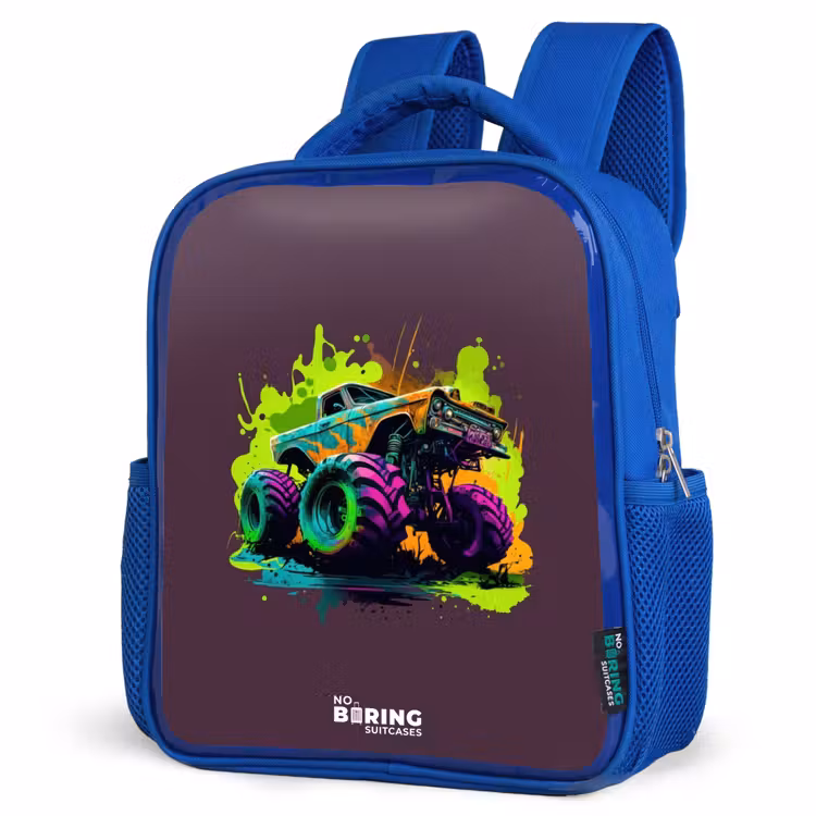 Kinderrucksack - Blau - Neon-Räder — 7