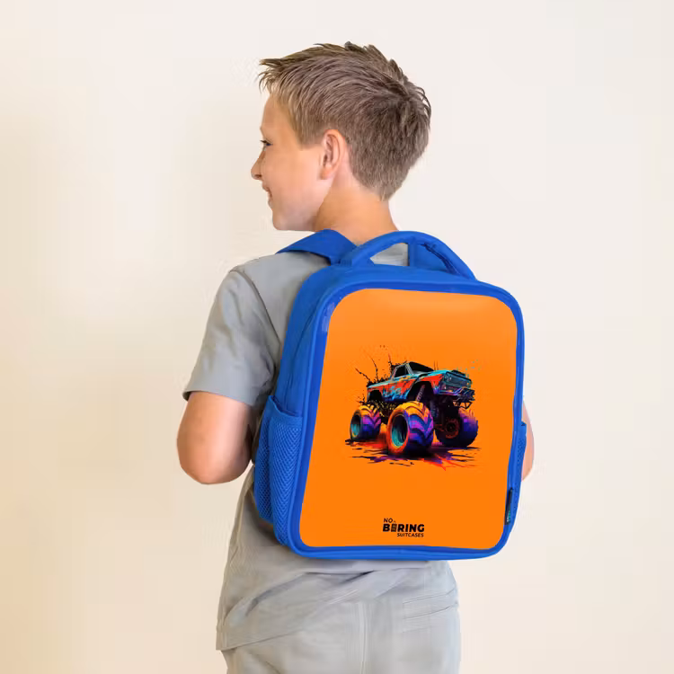 Kinderrucksack - Blau - Regenbogen-Räder — 2
