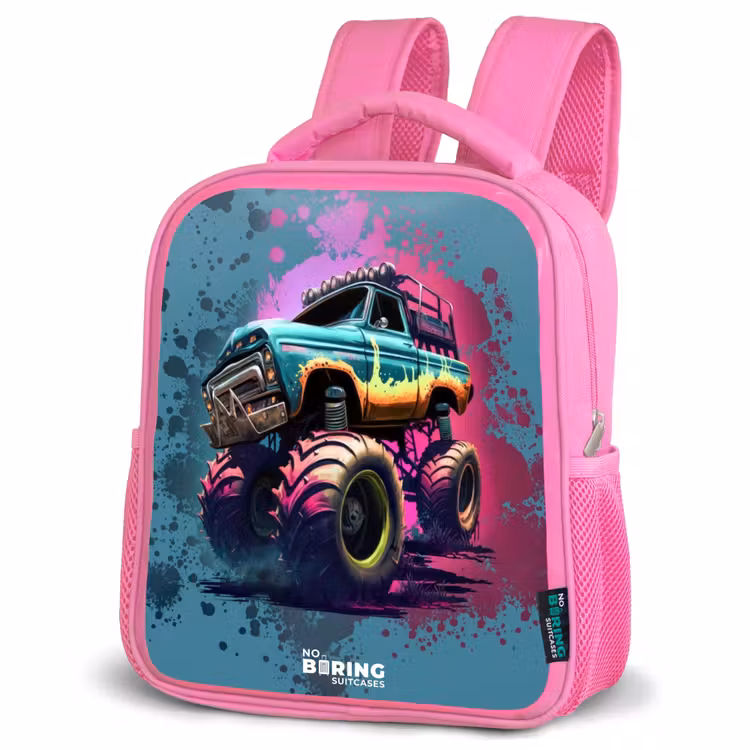 Kinderrucksack - Rosa - Monster-Räder — 4