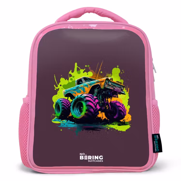 Kinderrucksack - Rosa - Neon-Räder — 1