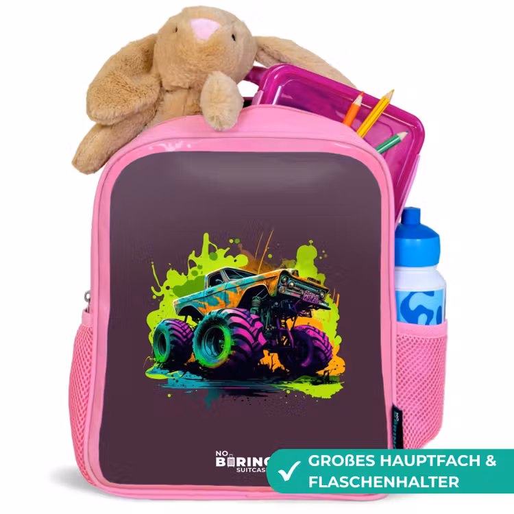 Kinderrucksack - Rosa - Neon-Räder — 3