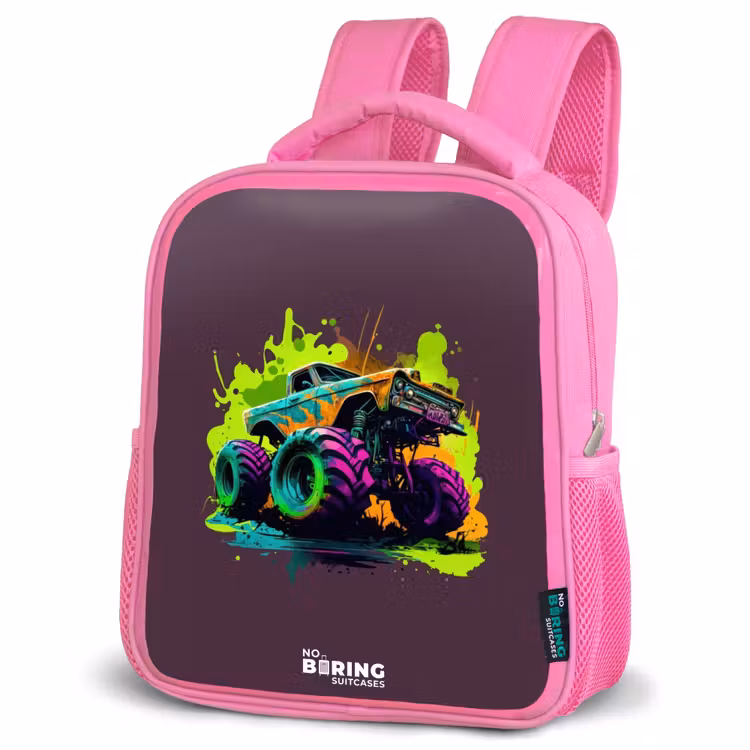 Kinderrucksack - Rosa - Neon-Räder — 4