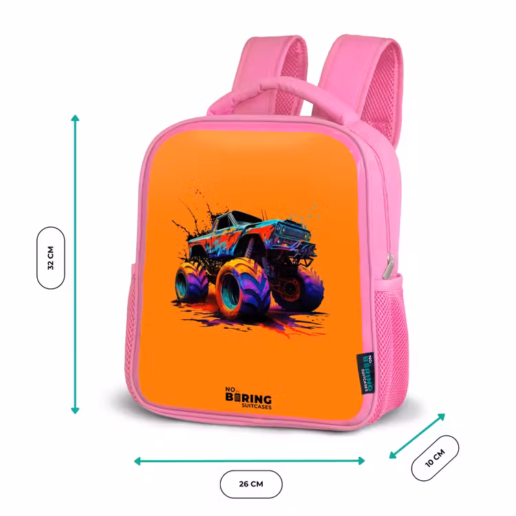 Kinderrucksack - Rosa - Regenbogen-Räder — 2