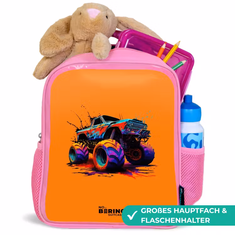 Kinderrucksack - Rosa - Regenbogen-Räder — 3