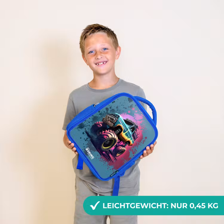 Kinderrucksack - Blau - Monster-Räder — 4