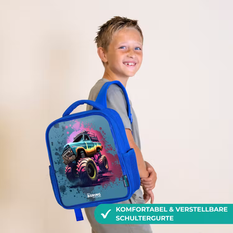 Kinderrucksack - Blau - Monster-Räder — 5
