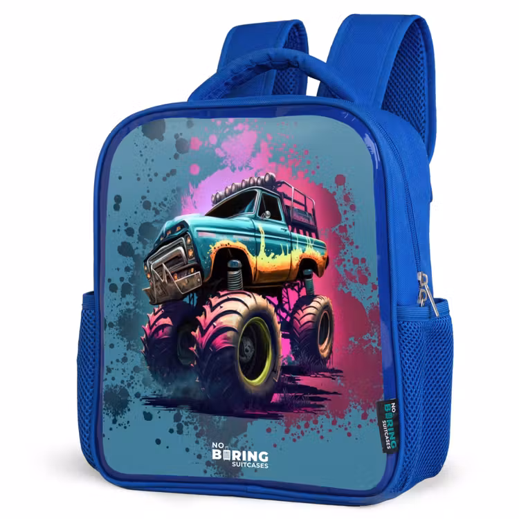 Kinderrucksack - Blau - Monster-Räder — 7