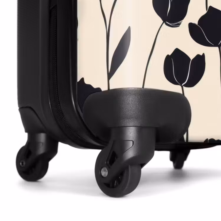 Koffer - Tulpen - Muster - Schwarz — 7