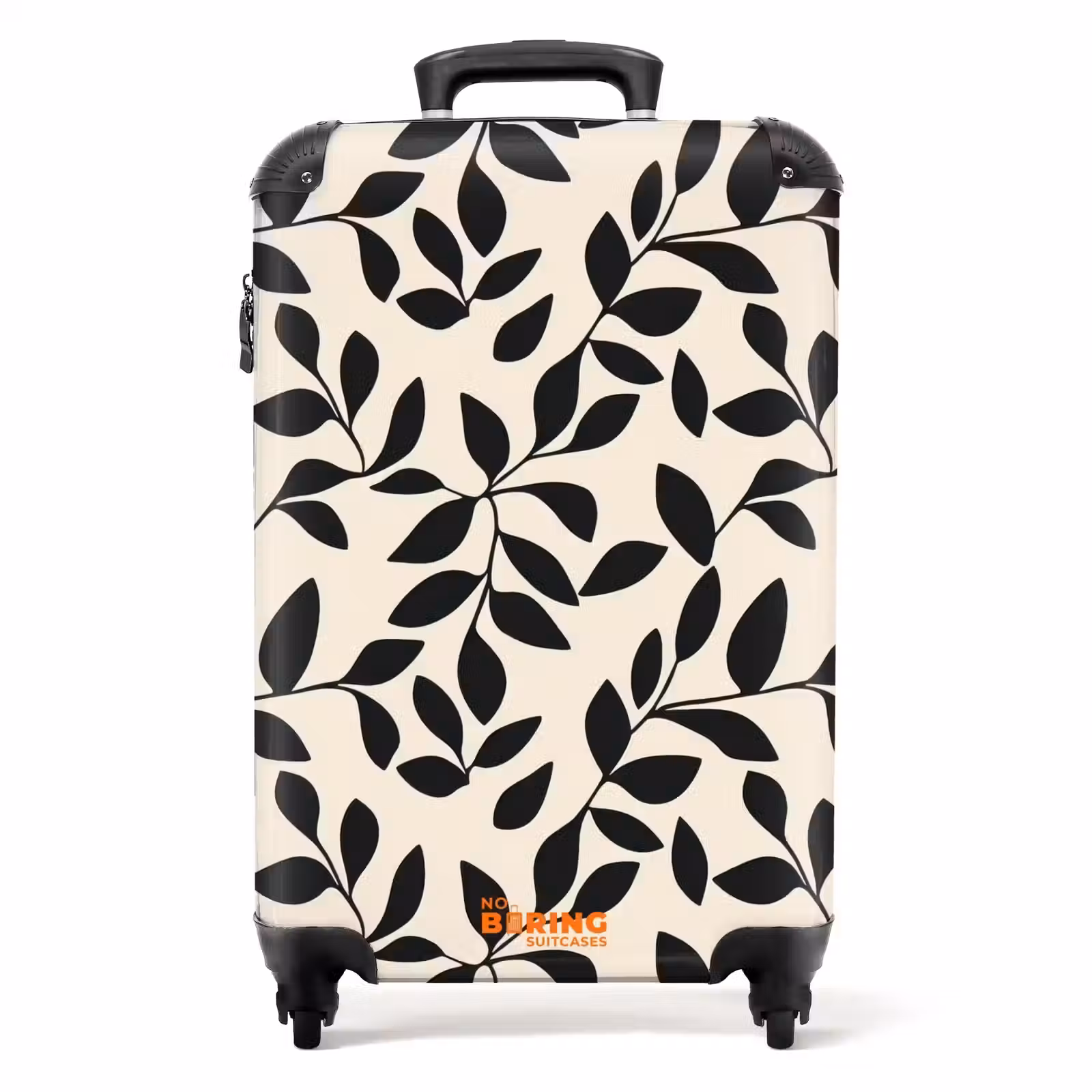 Koffer - Elegant - Gemustert - Schwarz - Beige — 1